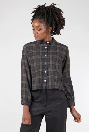 Ada Crop Blouse, Flannel Check