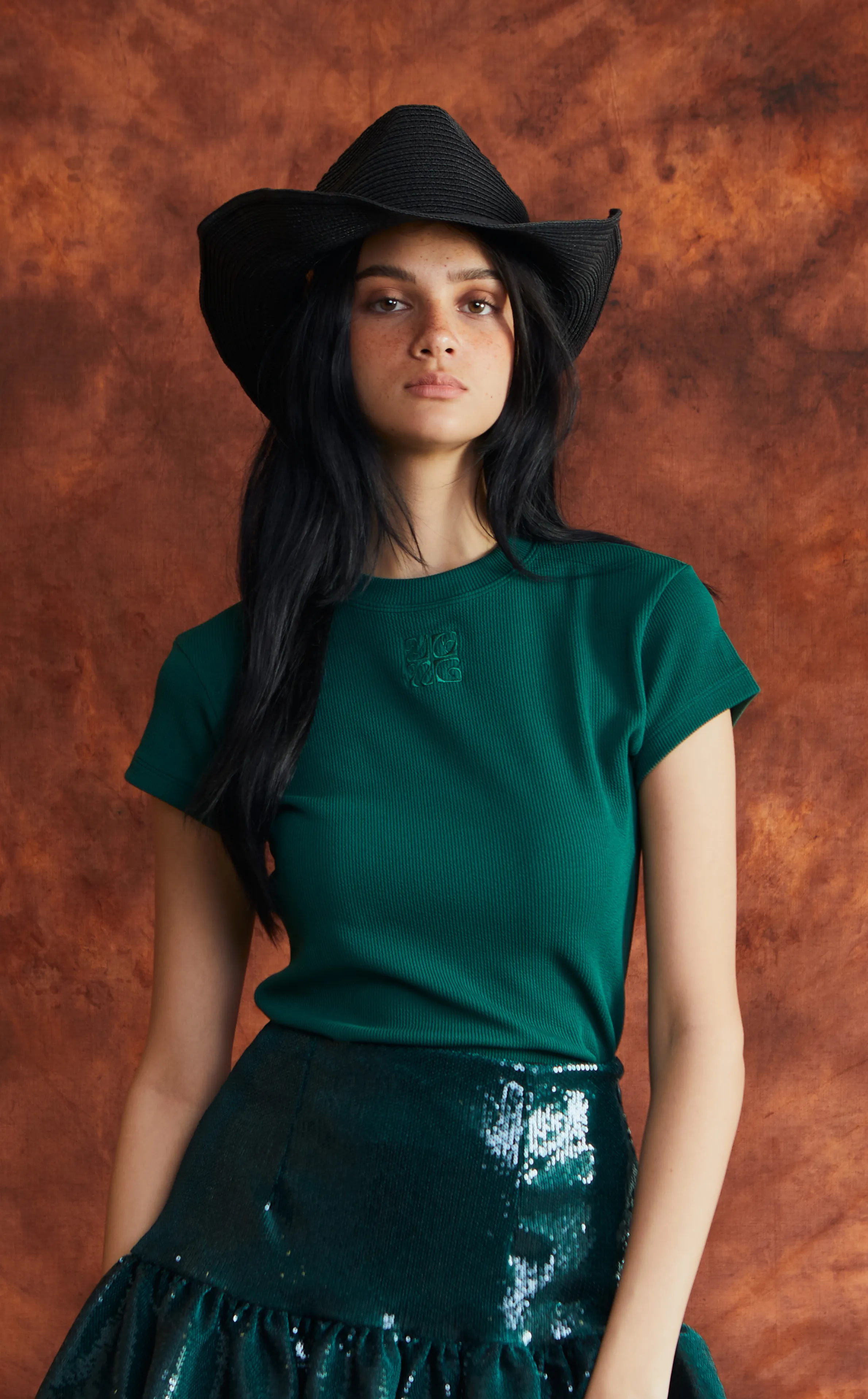 ANTILLA BASIC TOP - FOREST GREEN