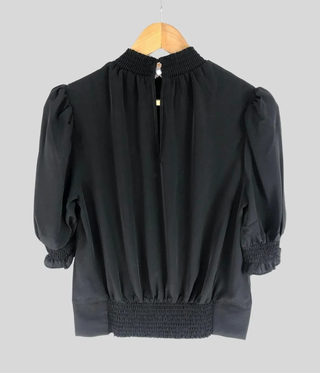 Black High Neck Blouse