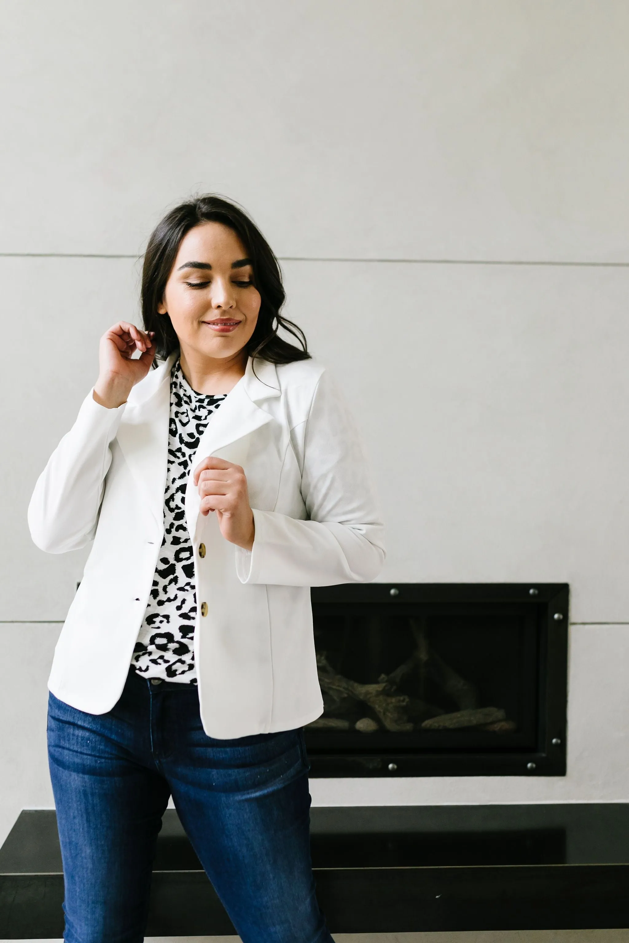 Blaze Of Glory Blazer In Ivory