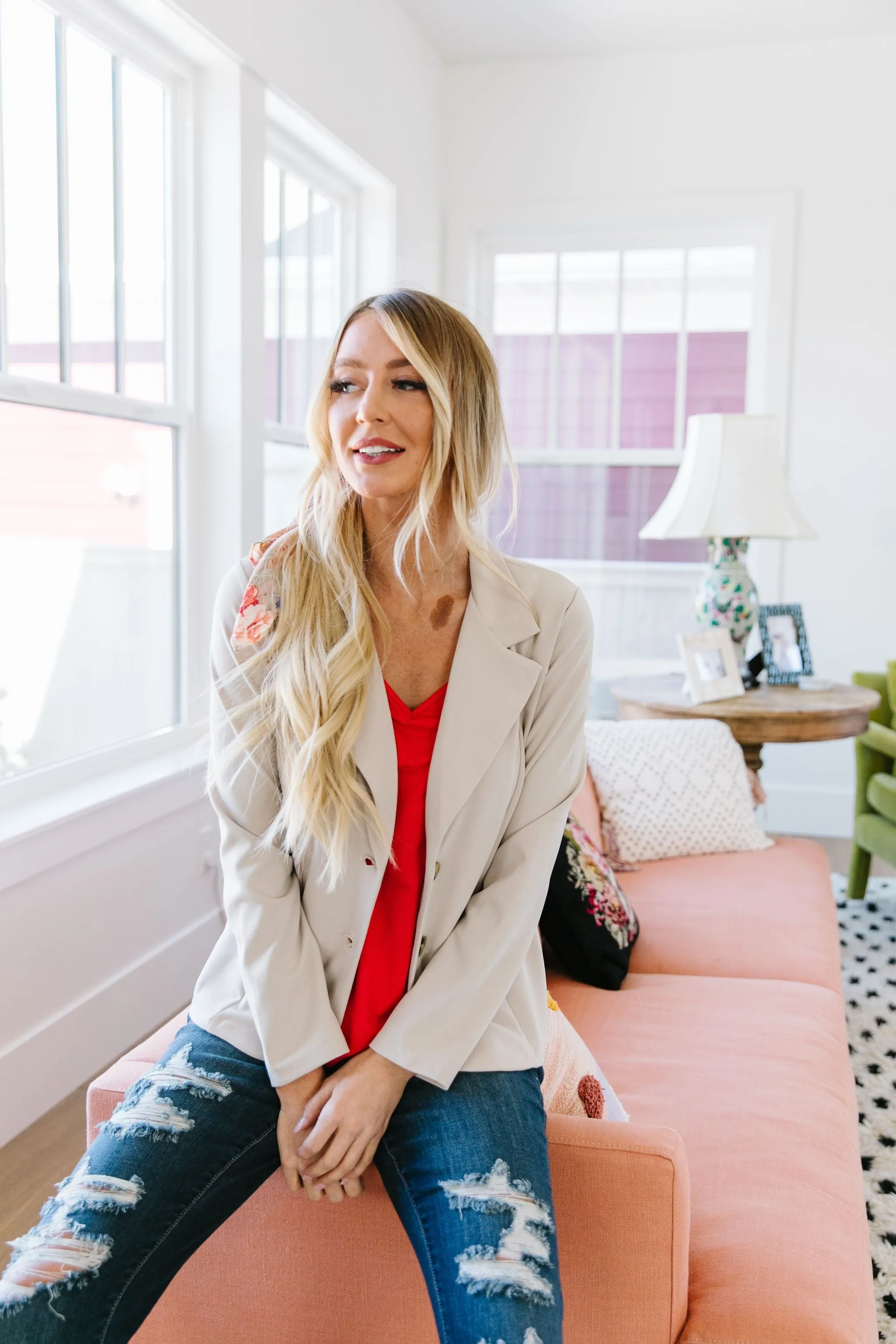 Blaze Of Glory Blazer In Taupe