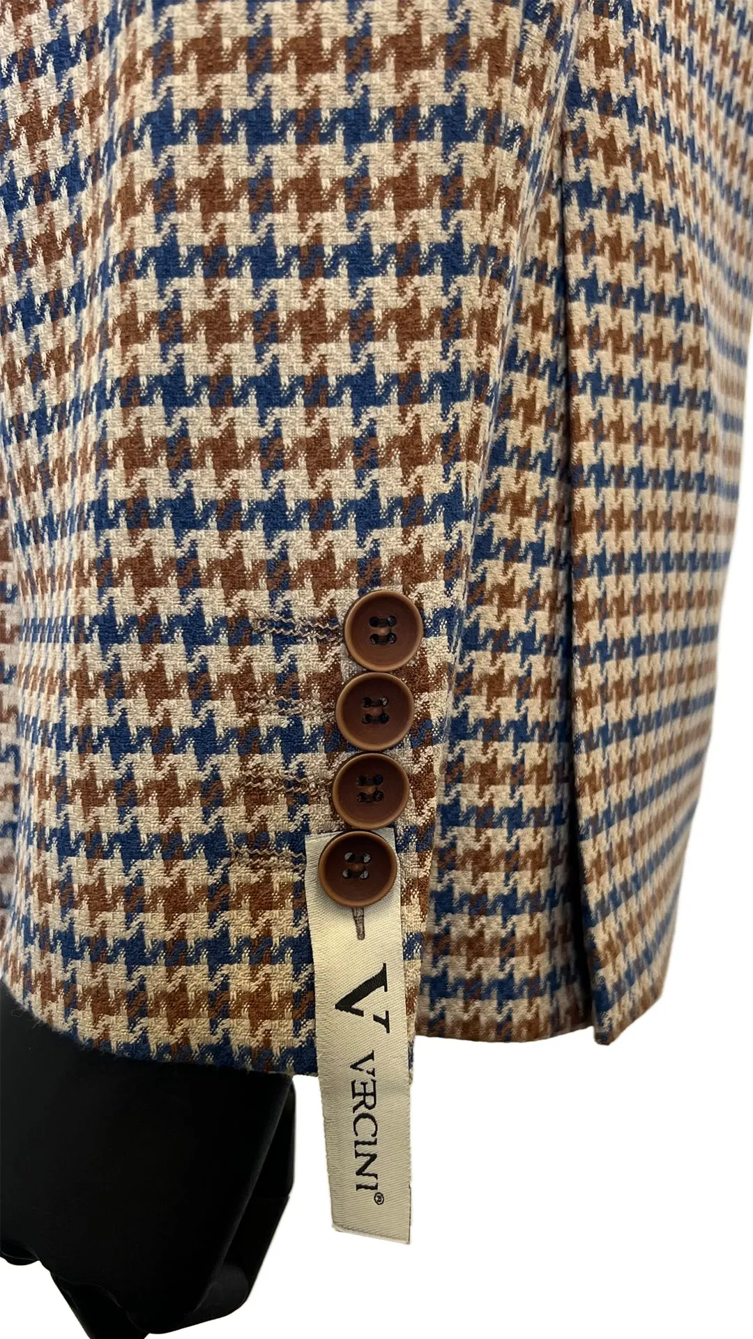 Blue/ Brown Blazer Plaid Pattern