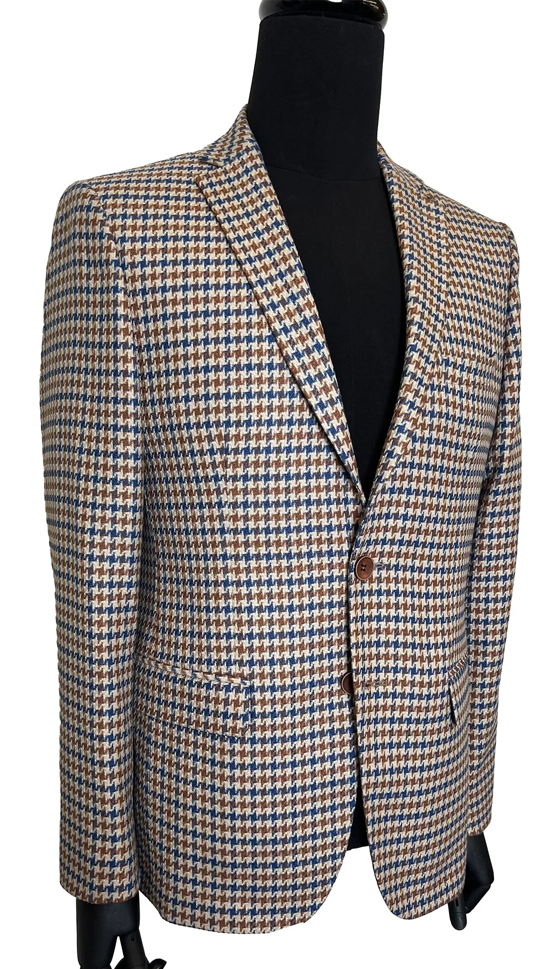 Blue/ Brown Blazer Plaid Pattern