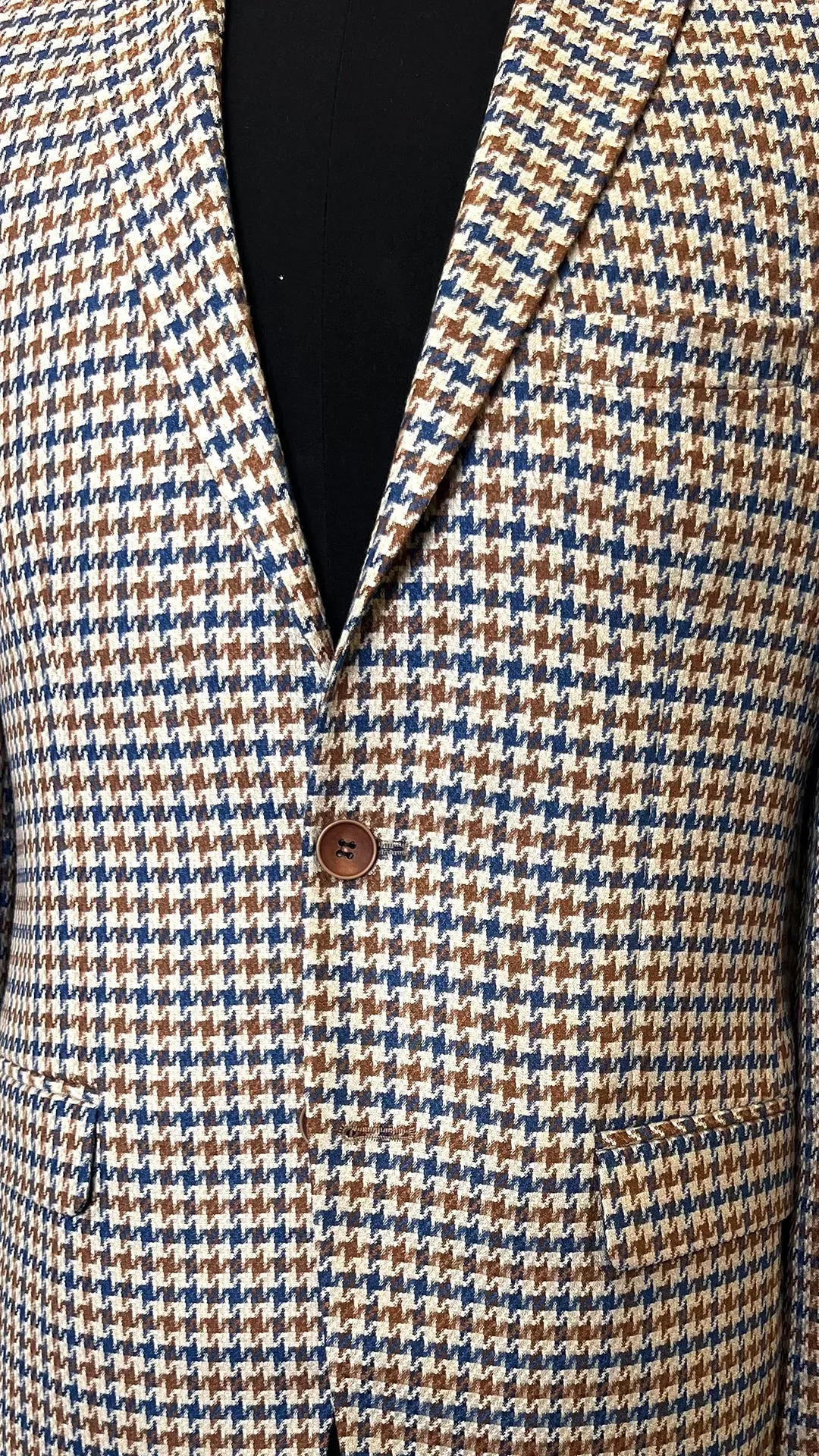 Blue/ Brown Blazer Plaid Pattern