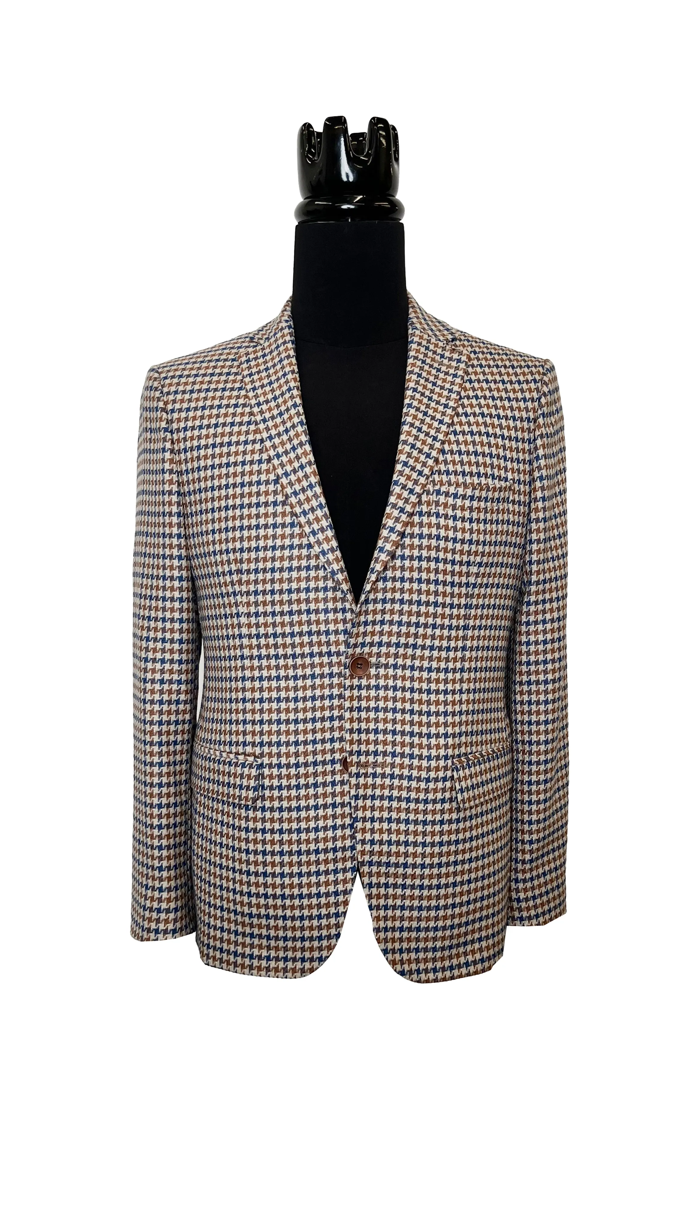 Blue/ Brown Blazer Plaid Pattern