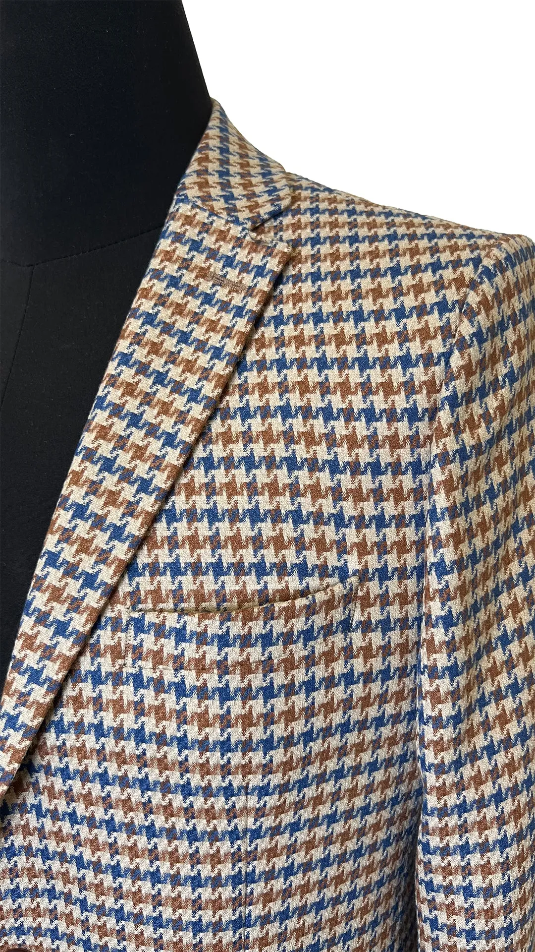 Blue/ Brown Blazer Plaid Pattern