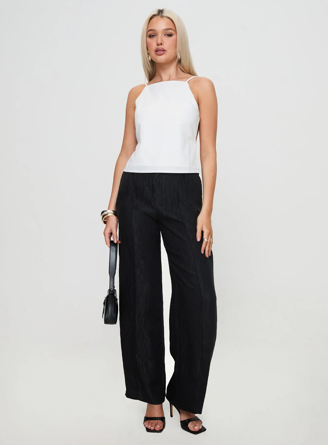 Bonnet Wide Leg Pants Black