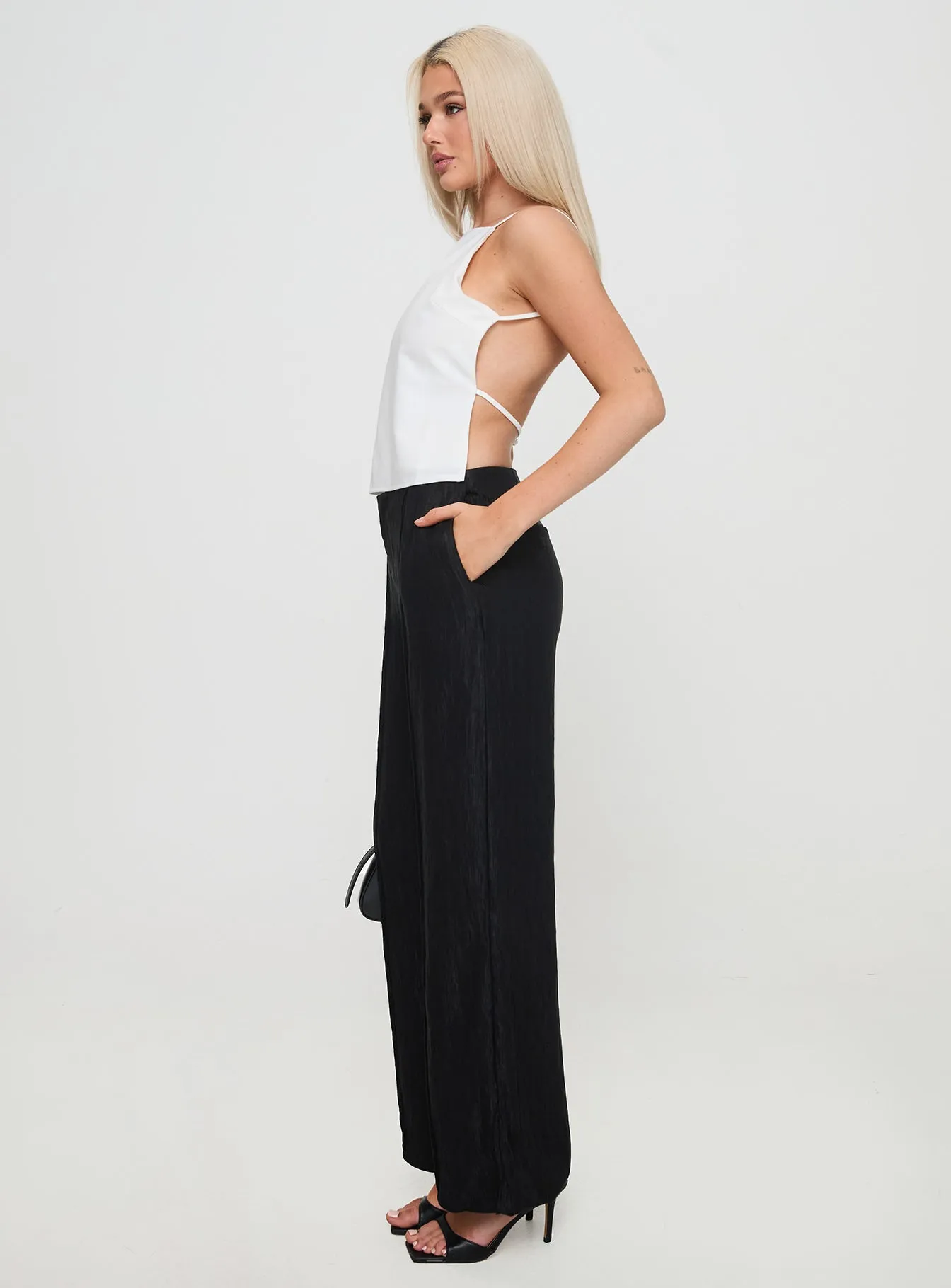 Bonnet Wide Leg Pants Black