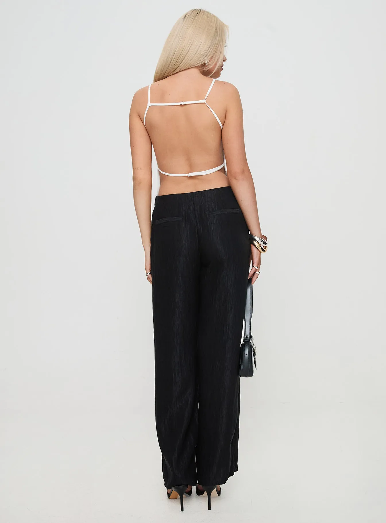 Bonnet Wide Leg Pants Black