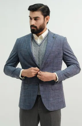 Check Textured Blazer