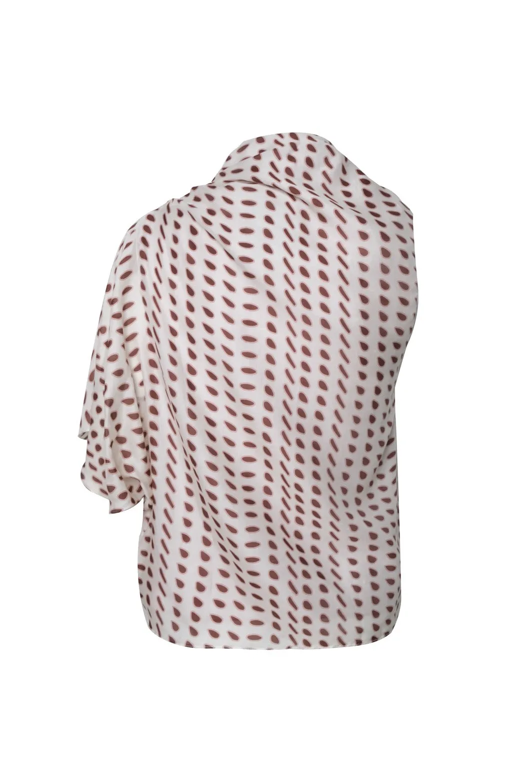 Chiminango Cotton Silk Blouse / Ivory Wine Seeds