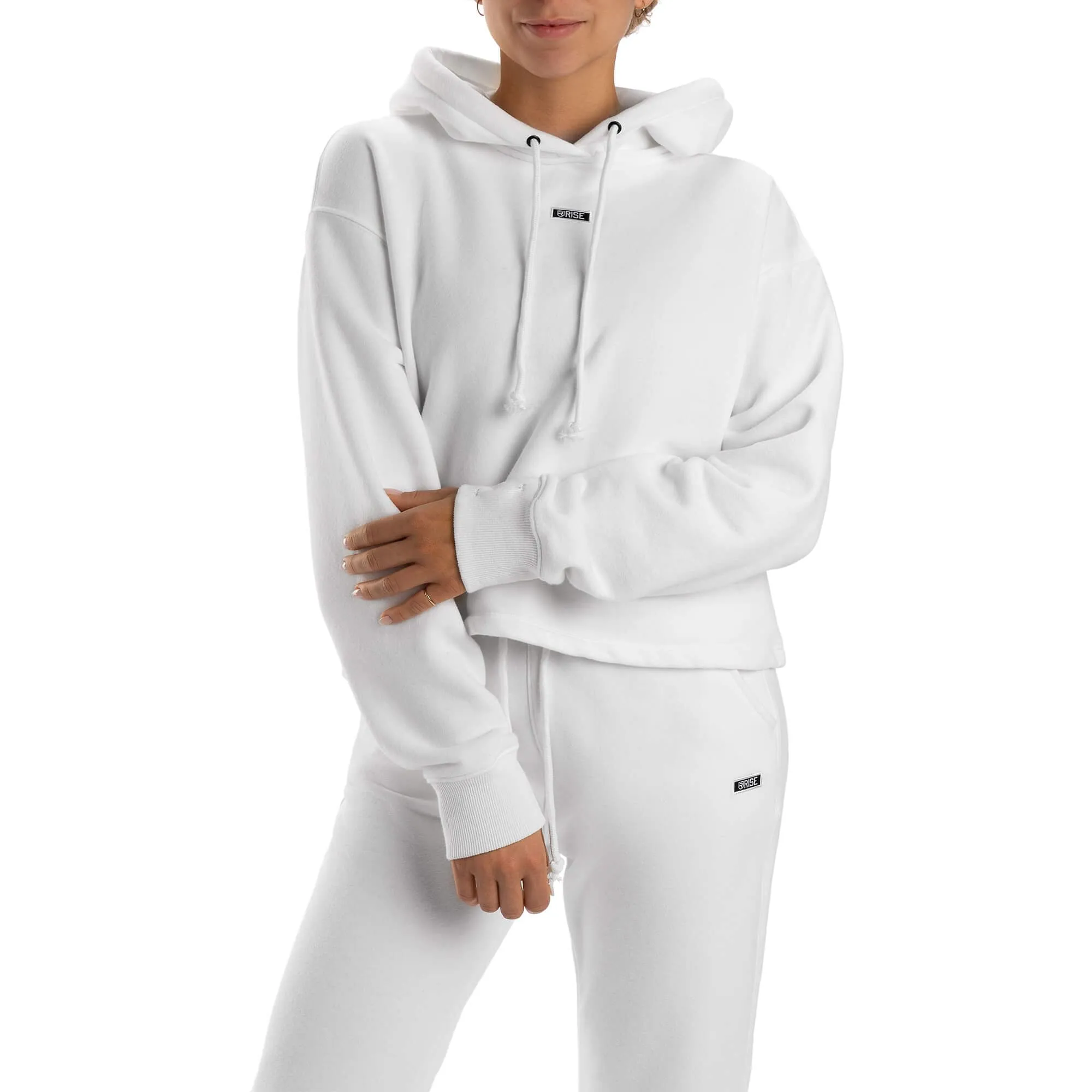 Comfy Crop Hoodie - White