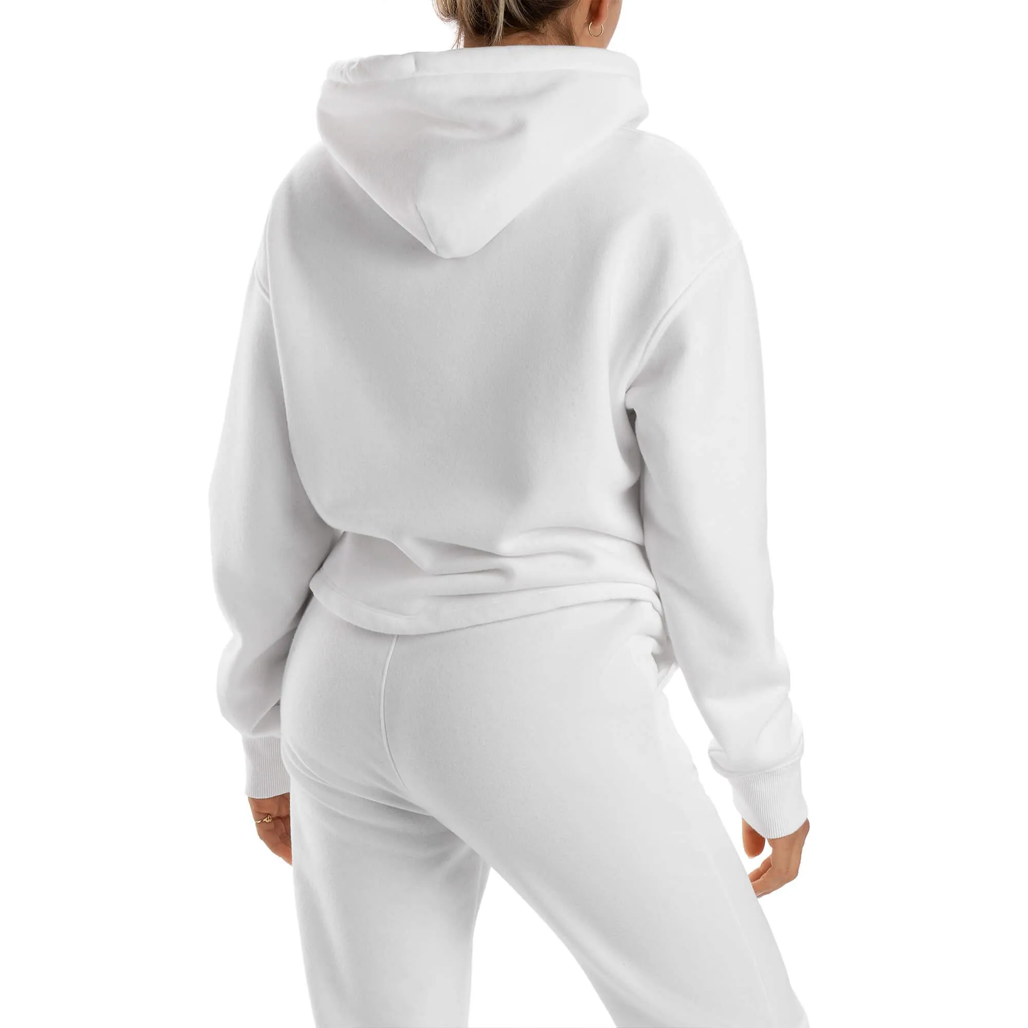 Comfy Crop Hoodie - White