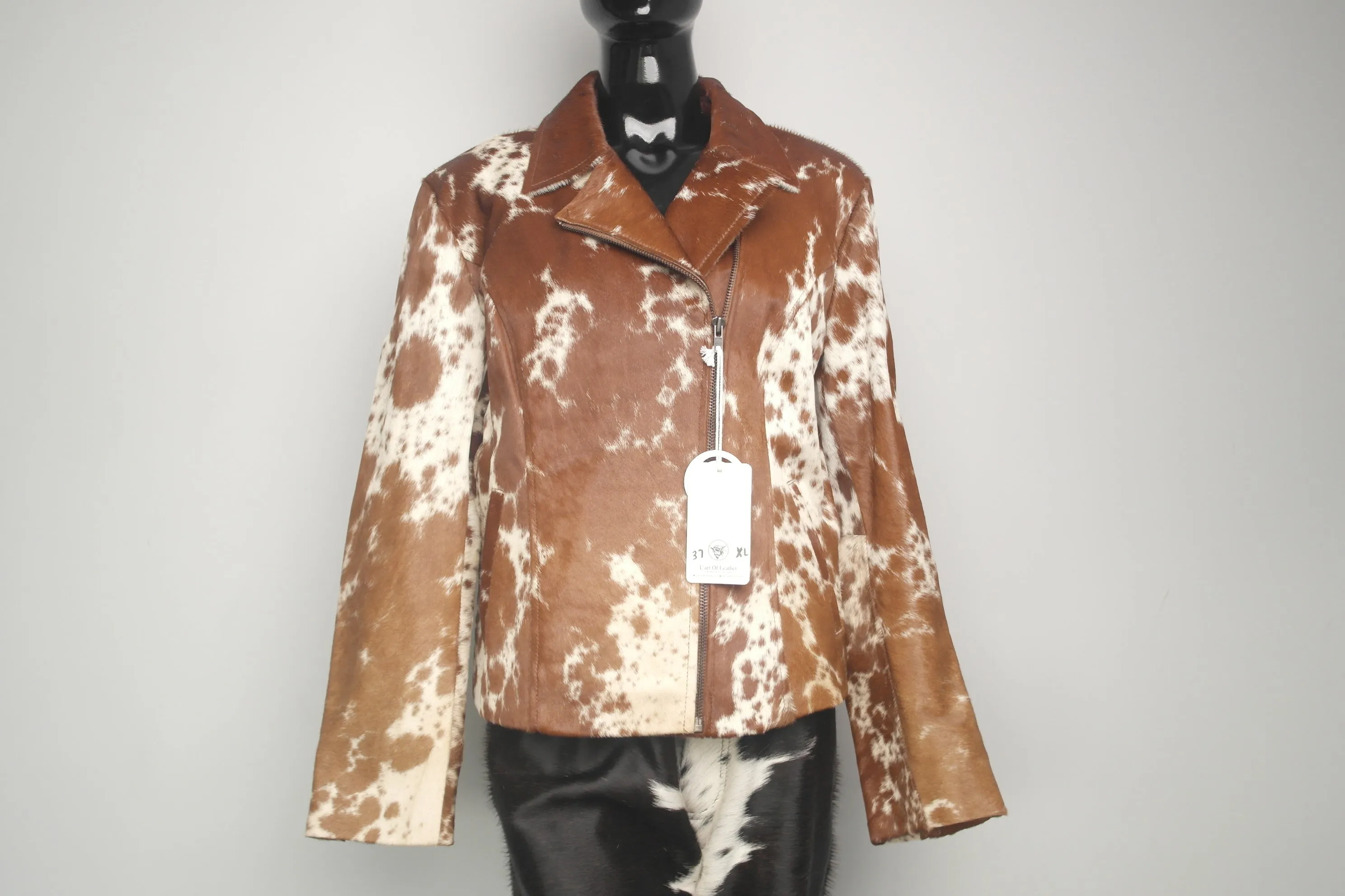 Cowhide Hair-on-Hide Jacket for Women - Western Chic