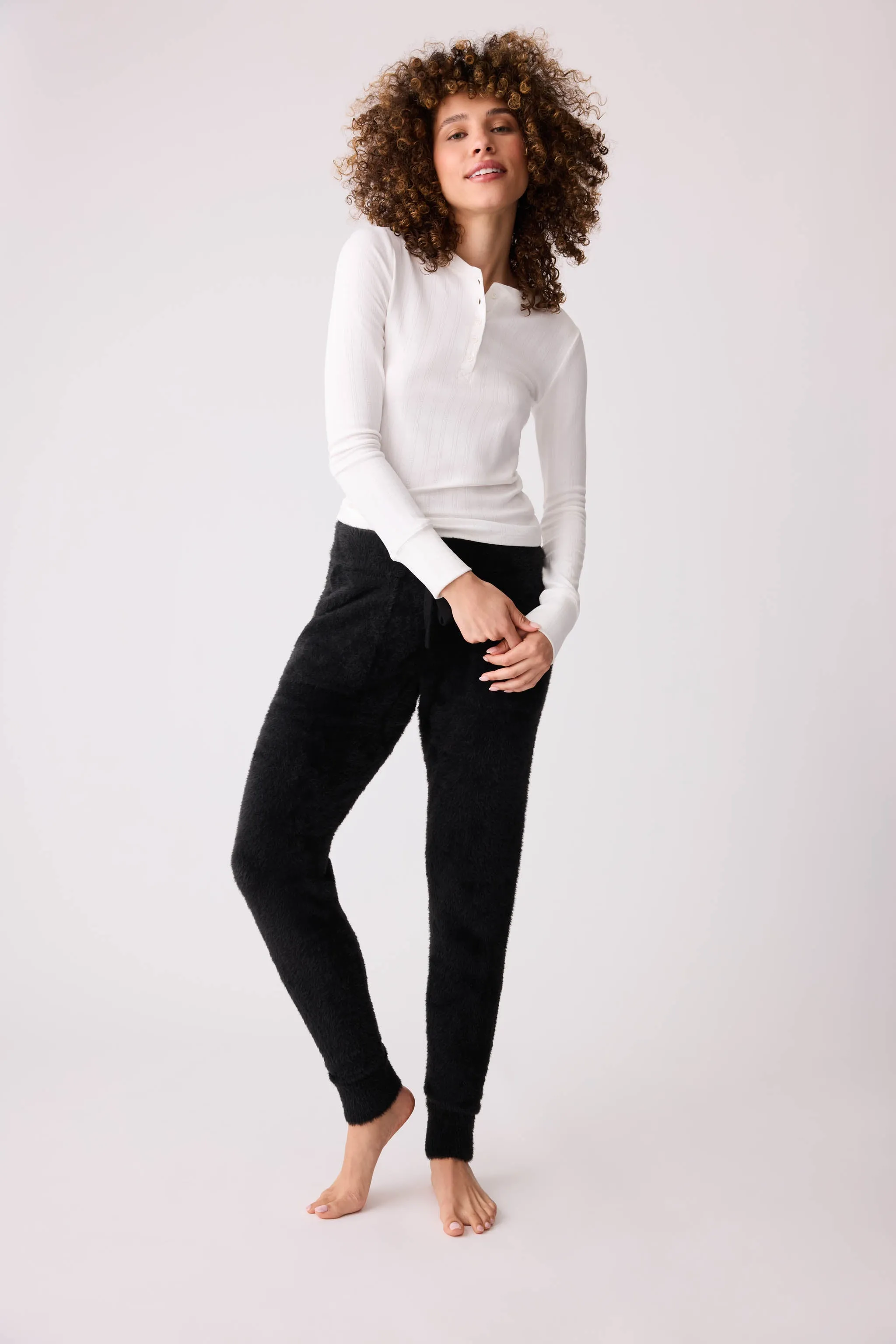 Cozy & Chic Feather Knit Banded Pant