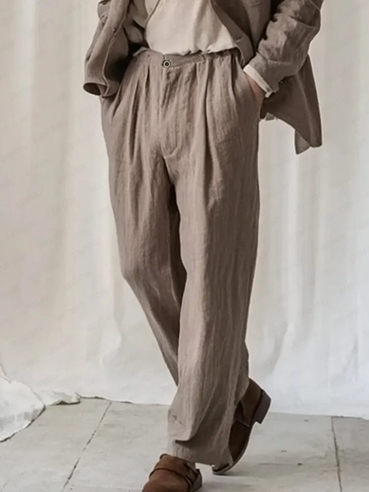 Effortless Cotton Linen Suit Set