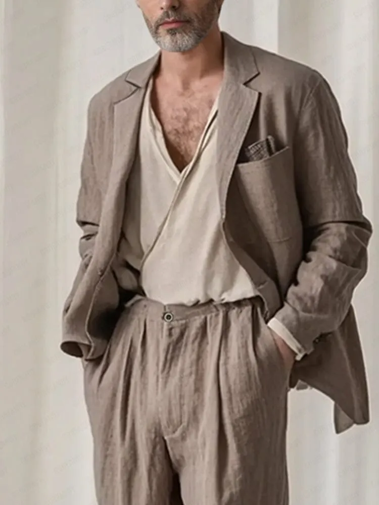 Effortless Cotton Linen Suit Set