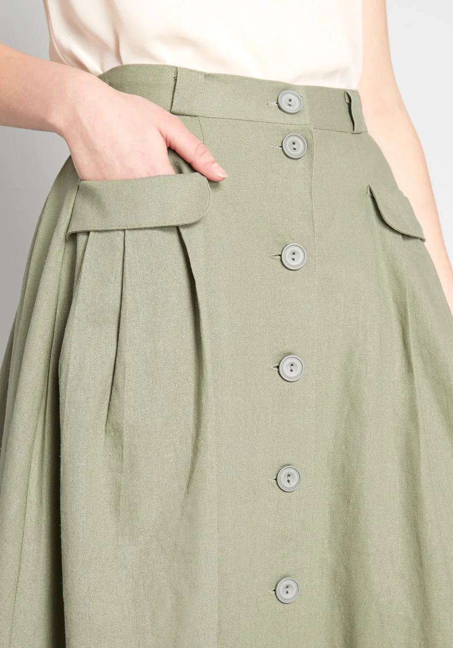 Effortless Feature Midi Skirt