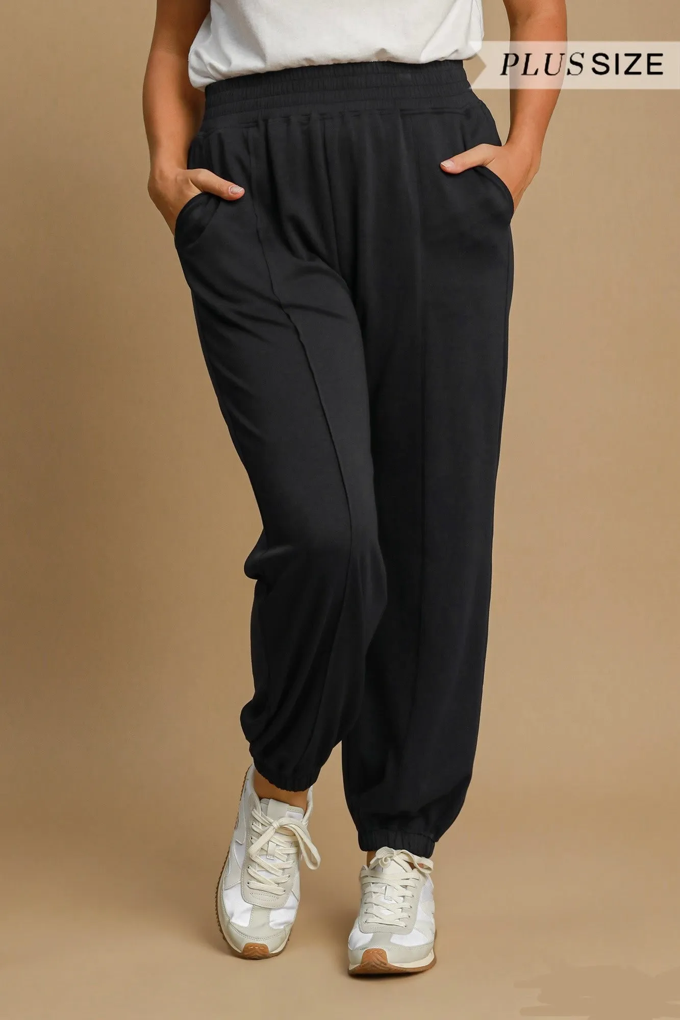 Effortless Sass Black Scuba Joggers