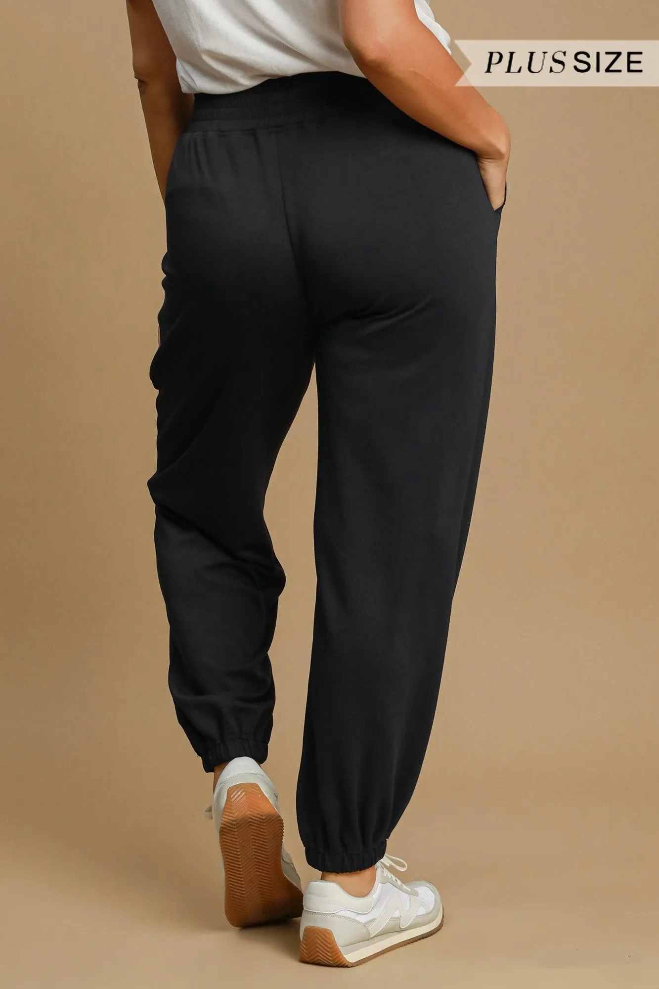 Effortless Sass Black Scuba Joggers