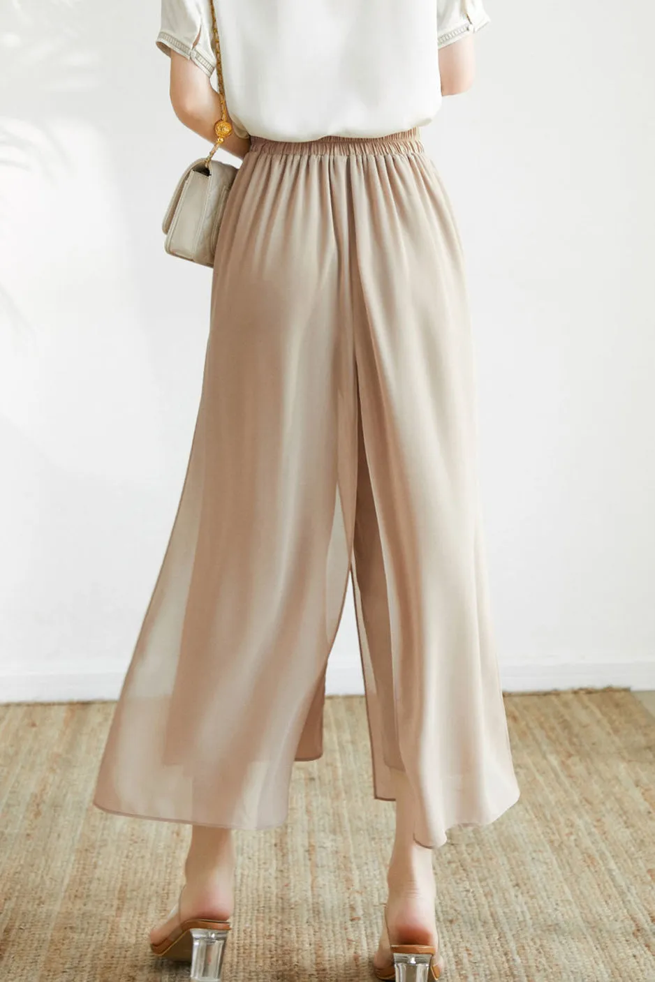 Effortless Slit Long Wide Pants