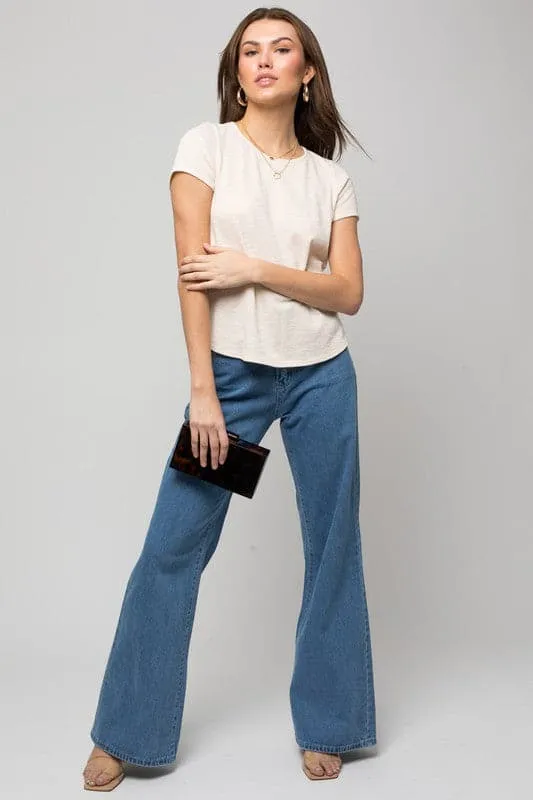 Elevated Essential Back Button Down Top