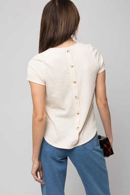 Elevated Essential Back Button Down Top