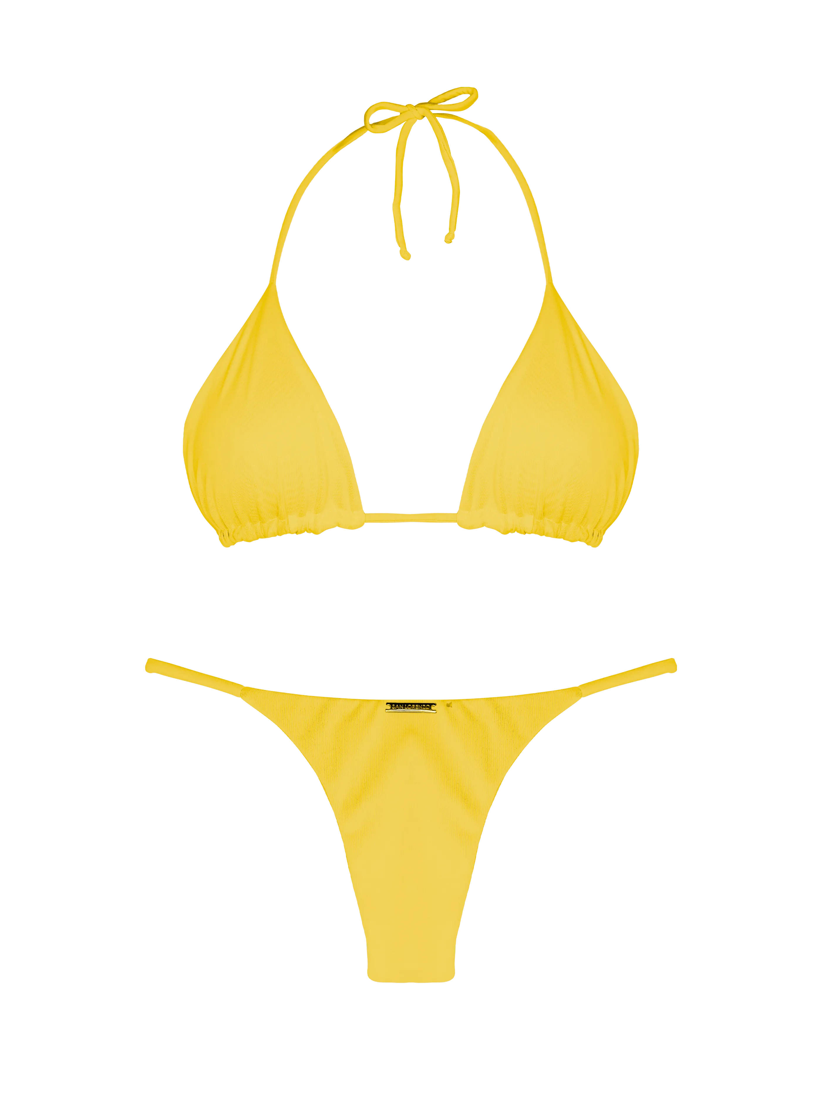 Essential Solids Citrine Thin Brief Bikini Bottom