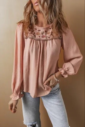 Floral Embroidered Elegant Blouse