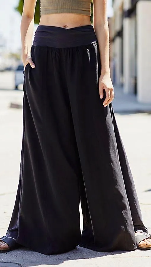 Free People Effortless Easy Pants Black