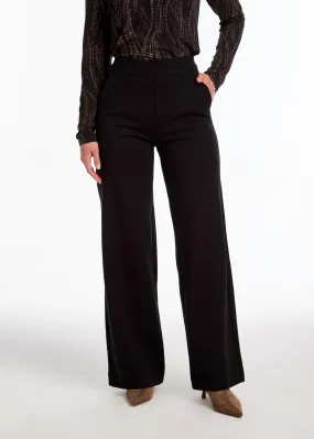 French Dressing Pull On Wide Leg | Black