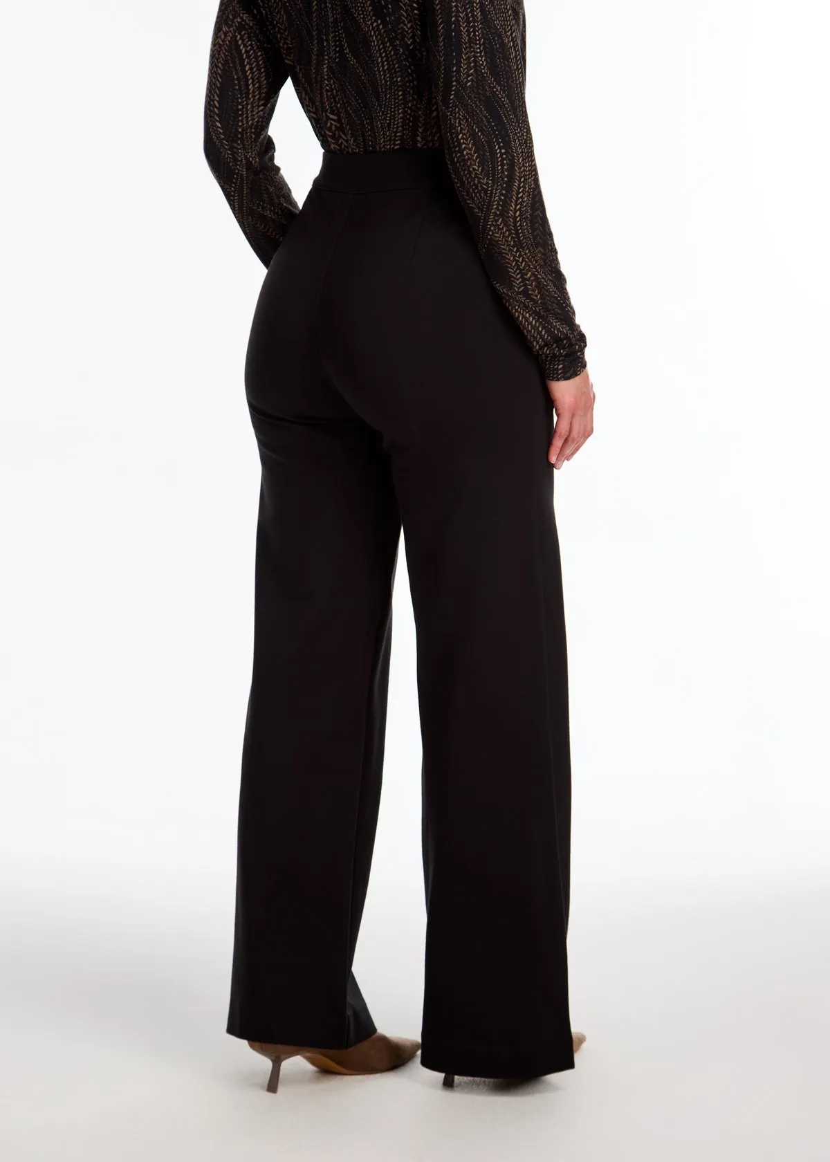 French Dressing Pull On Wide Leg | Black