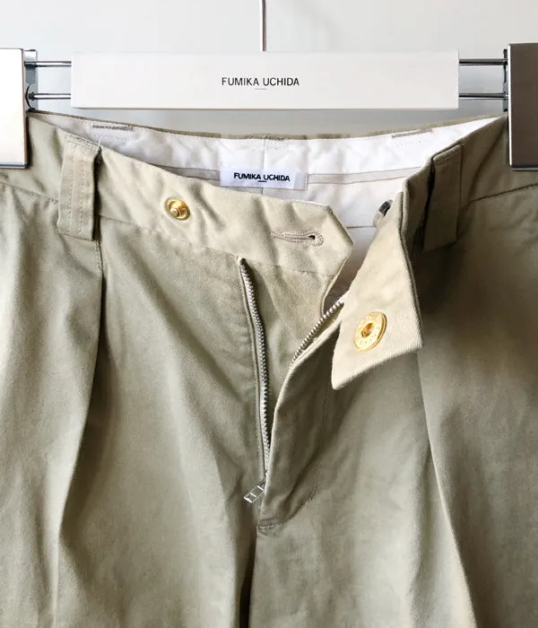 FUMIKA_UCHIDA/CHINO TAPERED SLACKS(BEIGE_gold)