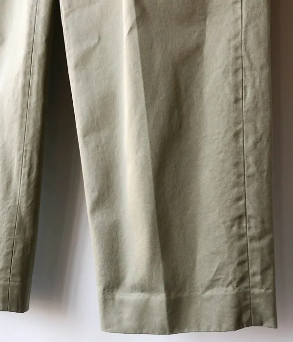 FUMIKA_UCHIDA/CHINO TAPERED SLACKS(KHAKIBEIGE_silver)