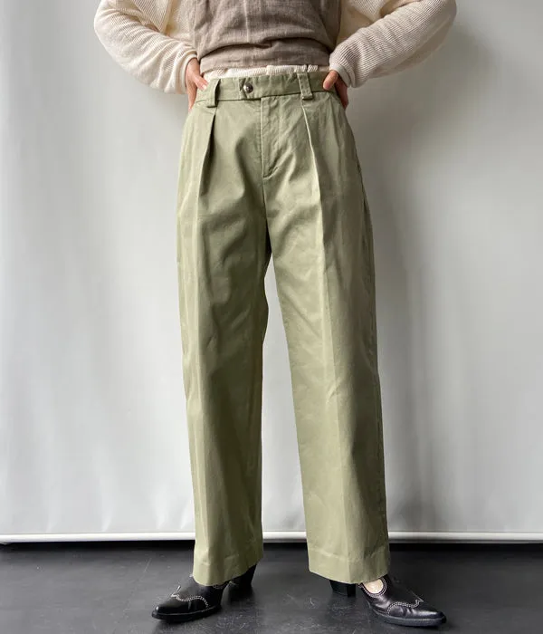 FUMIKA_UCHIDA/CHINO TAPERED SLACKS(KHAKIBEIGE_silver)