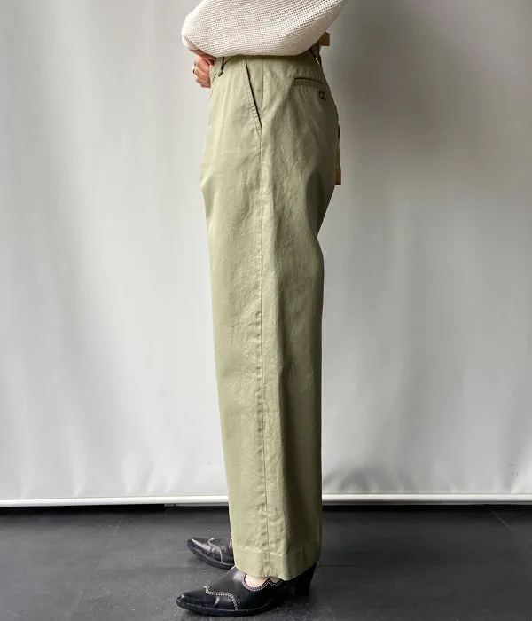 FUMIKA_UCHIDA/CHINO TAPERED SLACKS(KHAKIBEIGE_silver)