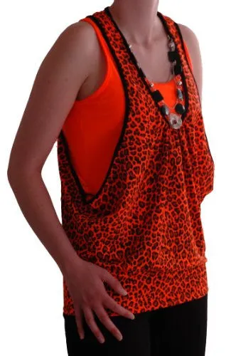 Gia Animal Print Beaded Tops