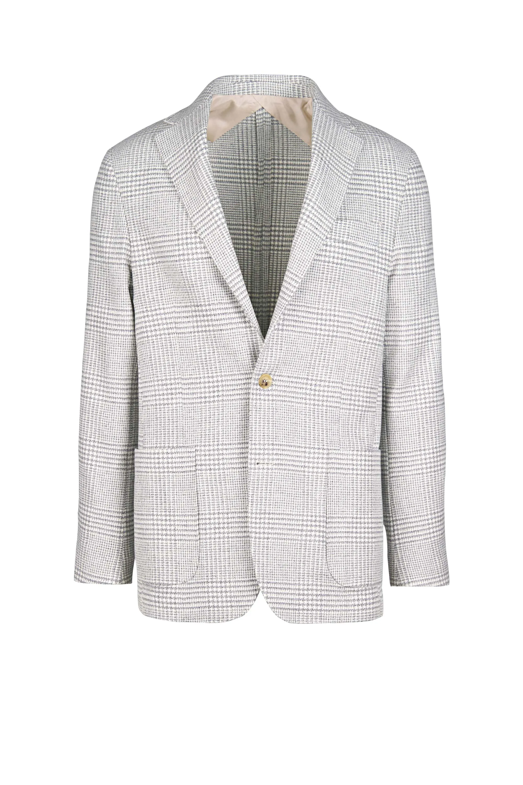 Half-Lined Deconstructed Prince of Wales Blazer