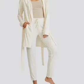 Hooded Jersey Robe & Pants Loungewear