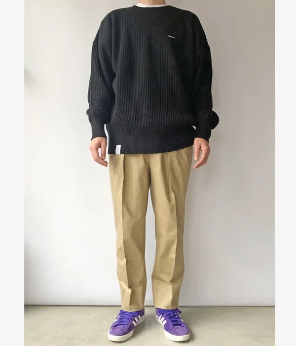 INTERIM/FRENCH ARMY CHINO 2-TUCK WIDE TAPERED SLACKS (BEIGE)