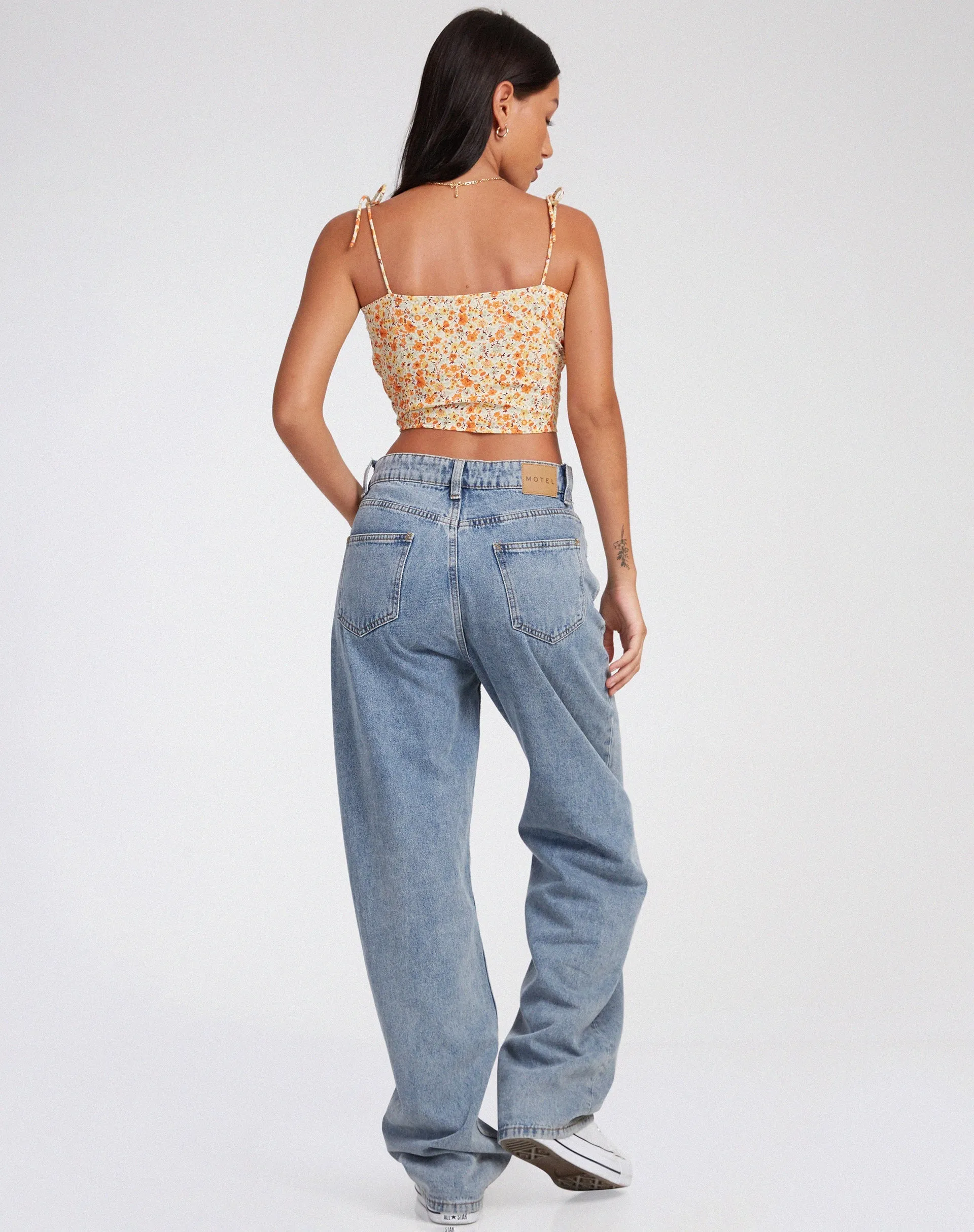 Kali Cami Top in Ditsy Tangerine