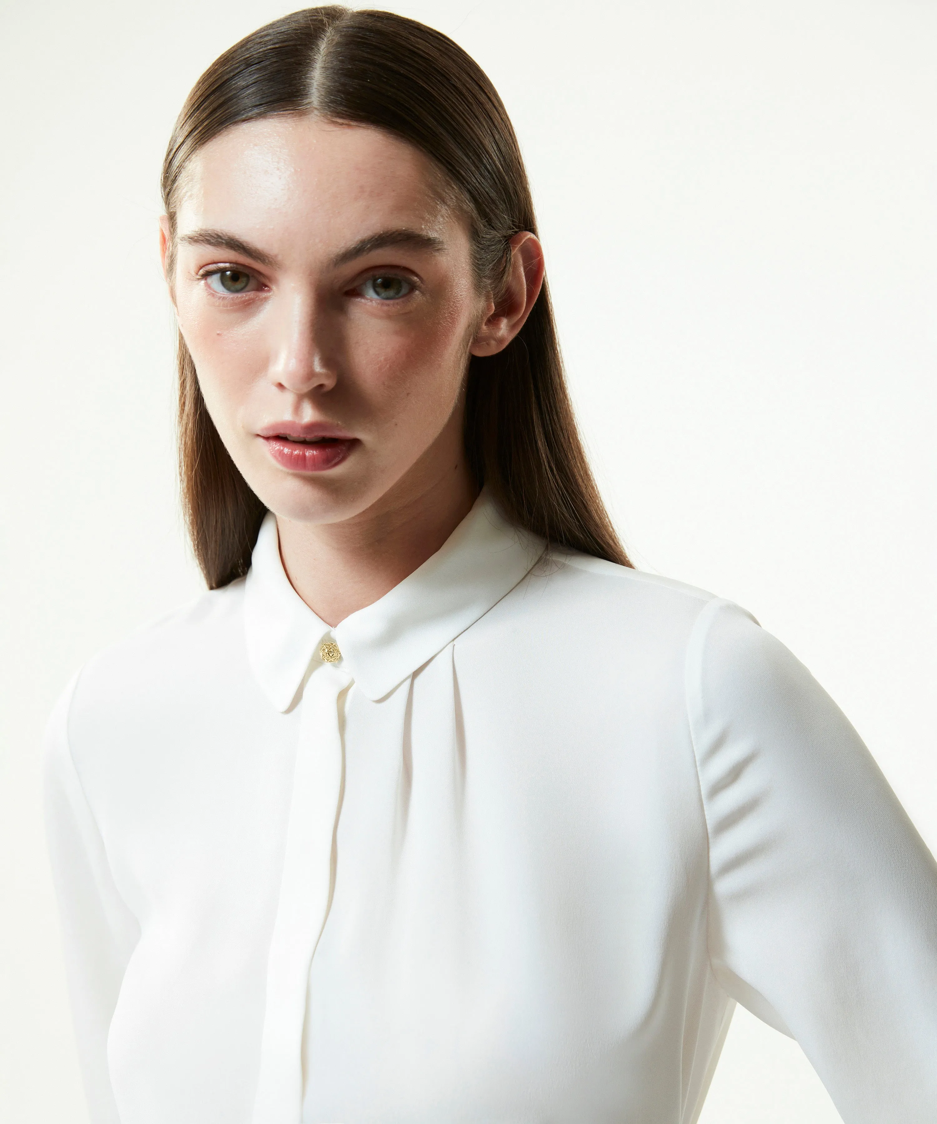 Machka Comfy Cut Silk Shirt Off White