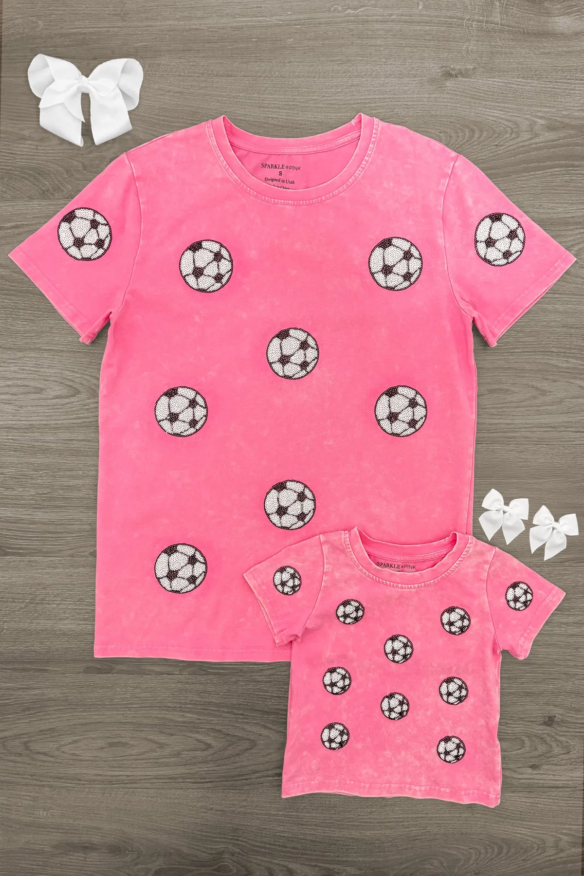 Mom & Me - Pink Sequin Soccer Top