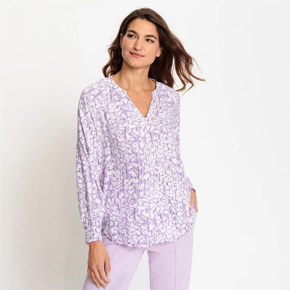 Olsen Slightly wider cut blouse with all-over print