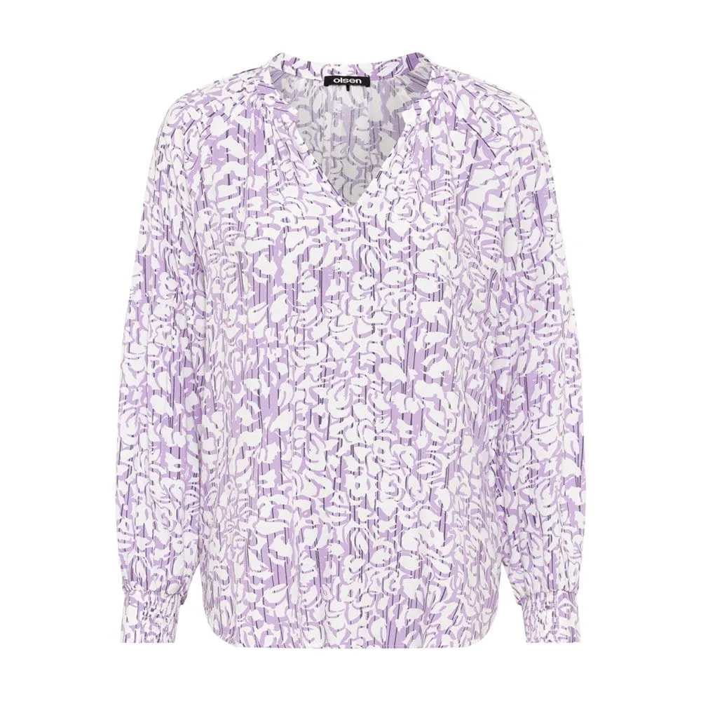 Olsen Slightly wider cut blouse with all-over print