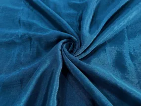 Peacock Blue Plain Chinon Chiffon Fabric