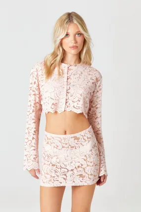 Pink Lace Blouse