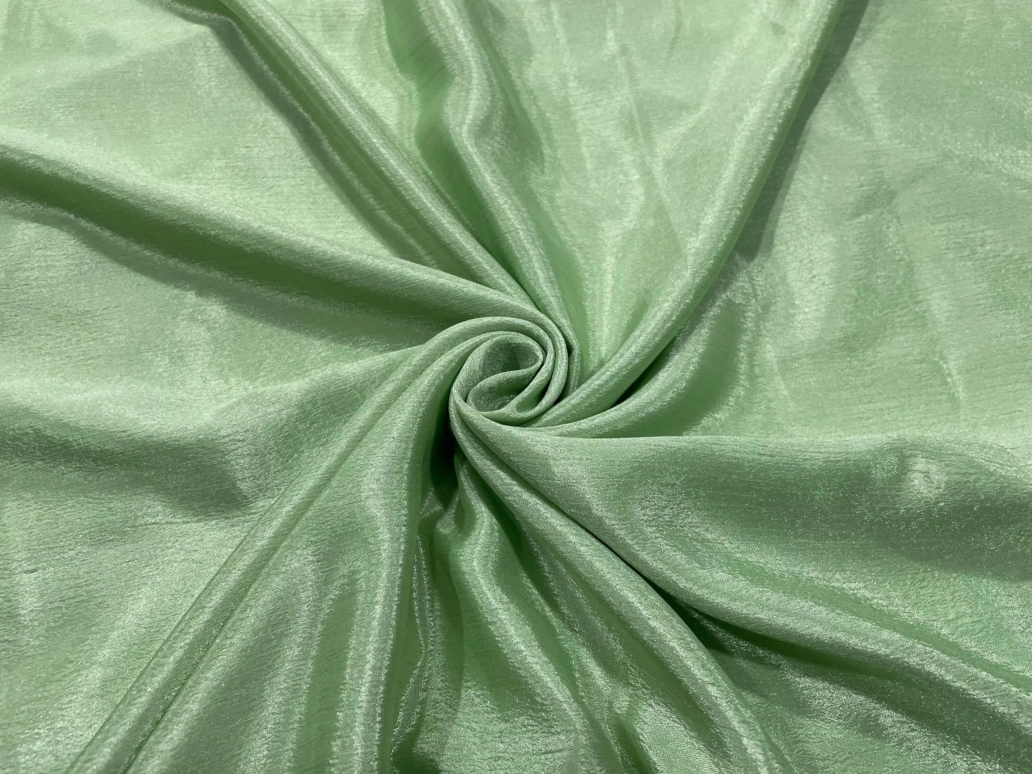 Pista Green Plain Chinon Chiffon Fabric