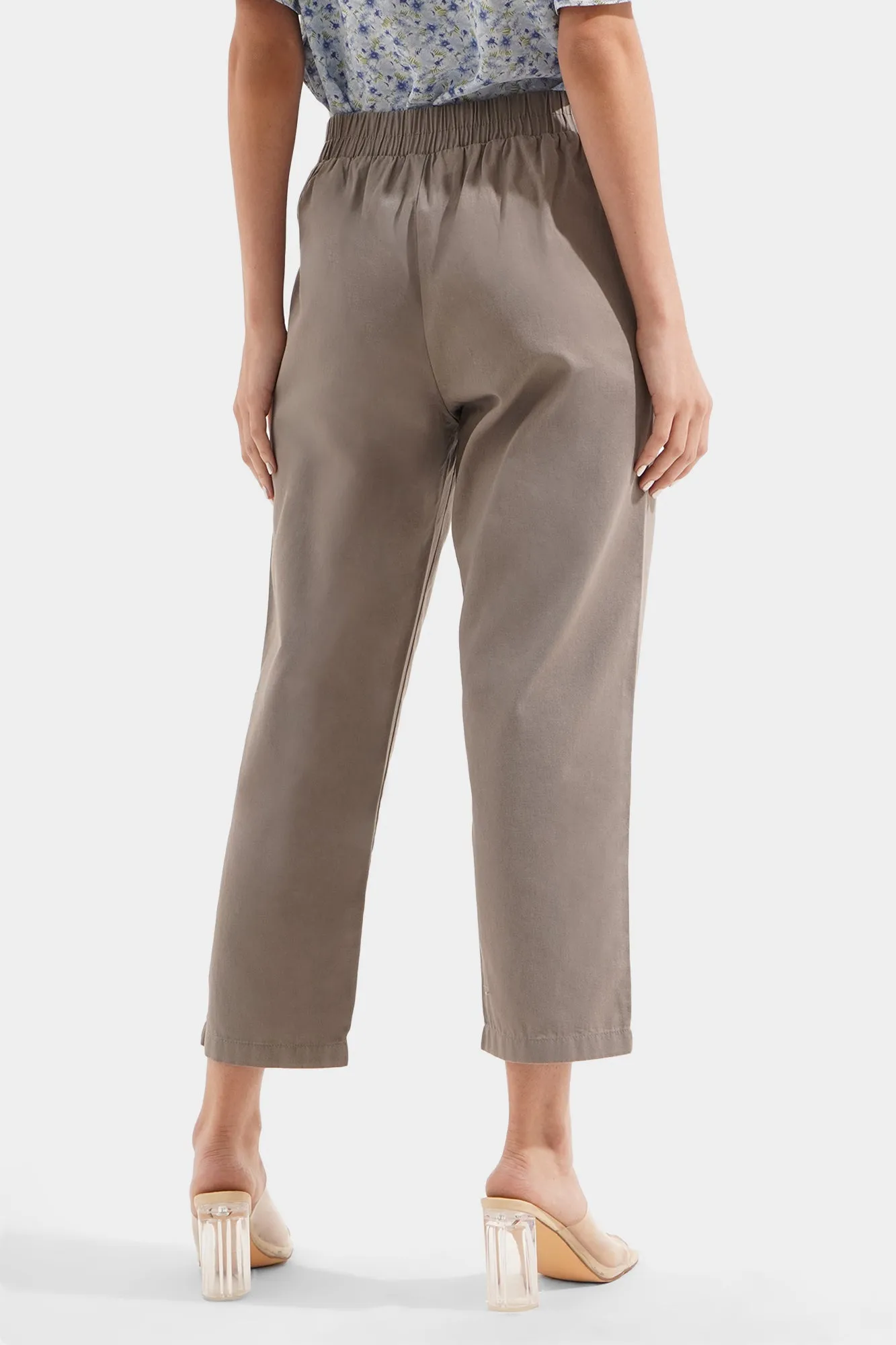 Pleated Ankle Length Cozy Pants