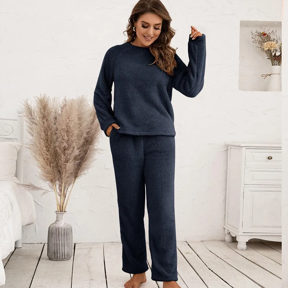 Plush Hooded Sweater & Pants Set - Cozy Loungewear